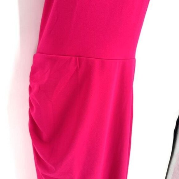 NWT RACHEL Rachel Roy One Shoulder Dress Pink Sizzle XL Elegant Party Cocktail - Picture 5 of 12